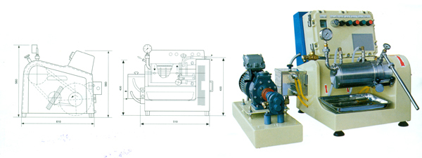 CONTINUOUS CLOSED TYPE HORIZONTAL BEAD MILL